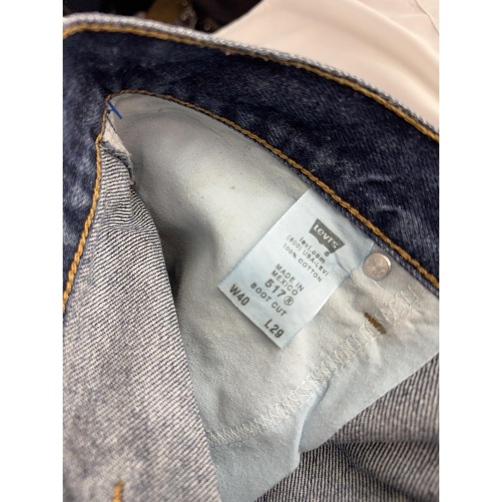 Levis 517 Jeans Mens 40x26 Blue Denim Boot Cut Classic‎ Fit Five Pocket - Picture 8 of 8
